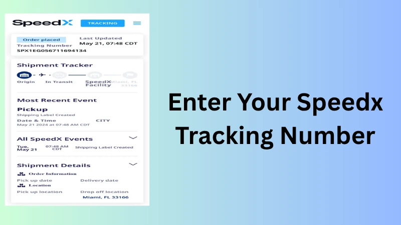Locate SpeedX Tracking ID