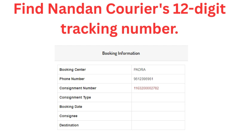 Locate Consignment Number
